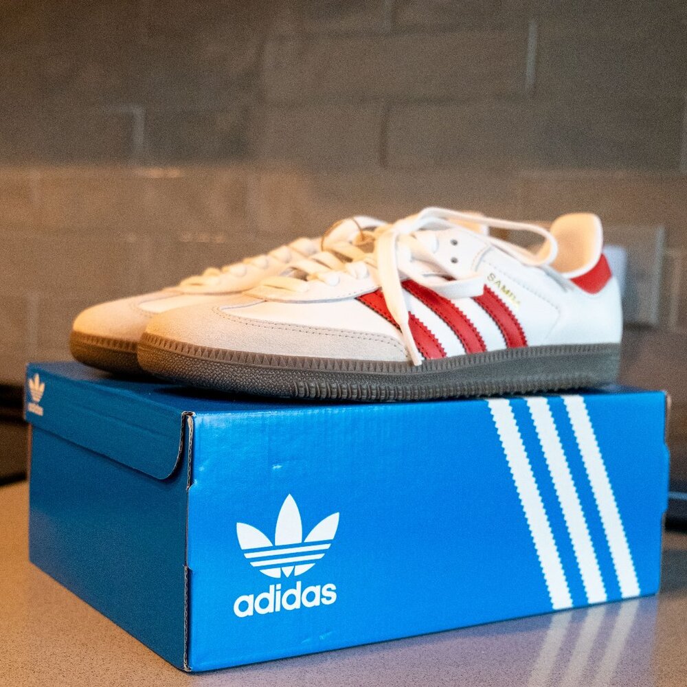 Adidas Samba OG [White/Scarlet]